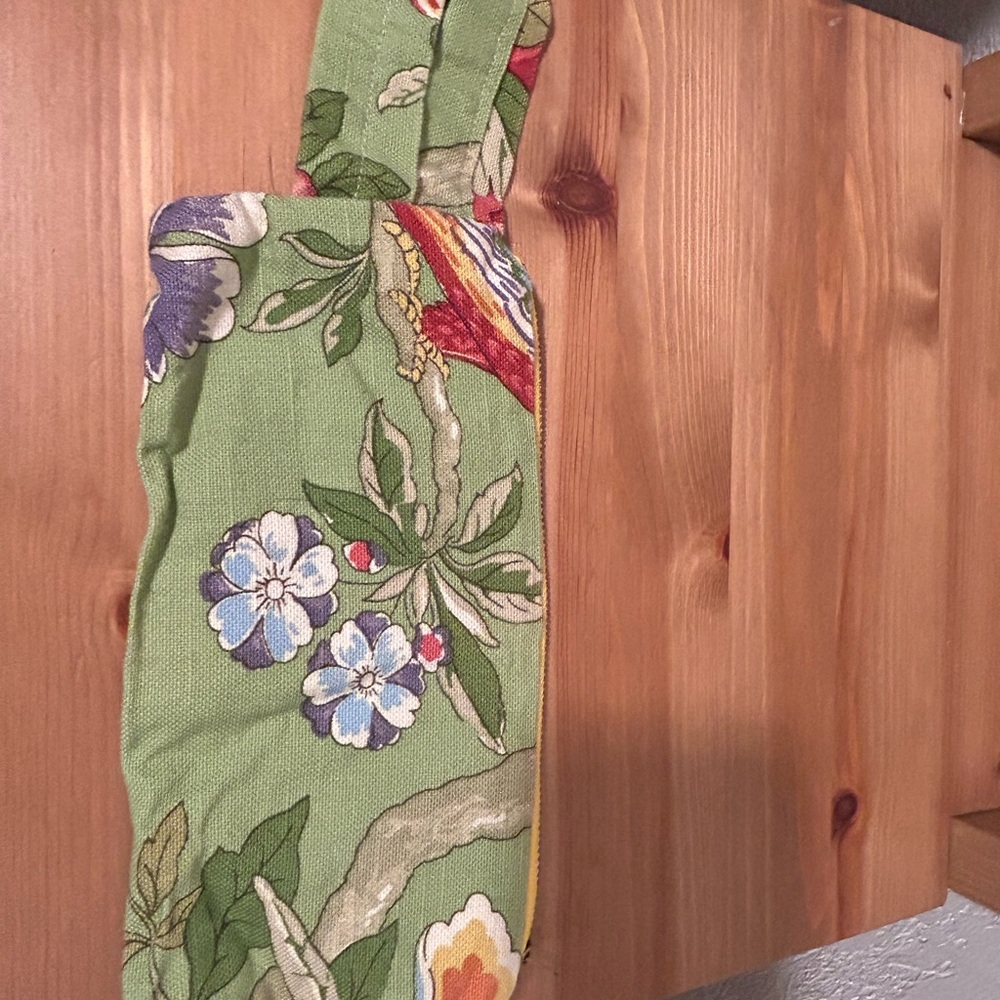 Floral Green Fabric Clutch